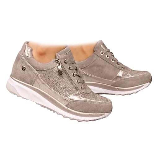 Chllo Zapatillas Ortopédicas para Mujer con Soporte para El Arco, Antideslizantes (Beige, 38)