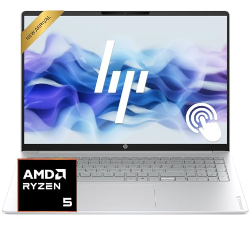 Image of HP 16 inch OmniBook Laptop Computer, 2K IPS Touchscreen Display, Ryzen 5 40 Processor, 16GB DDR5 RAM, 512GB SSD, Long Battery Life, Wi-Fi 6, Windows 11 with Office 365 for the Web