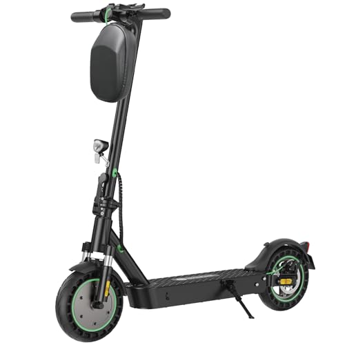 isinwheel S9MAX - Patinete eléctrico para Adulto con autorización de circulación por Carretera, Motor 500 W, batería 10,4 Ah hasta 40 km, neumáticos de 10', amortiguación, aplicación y Pantalla LED