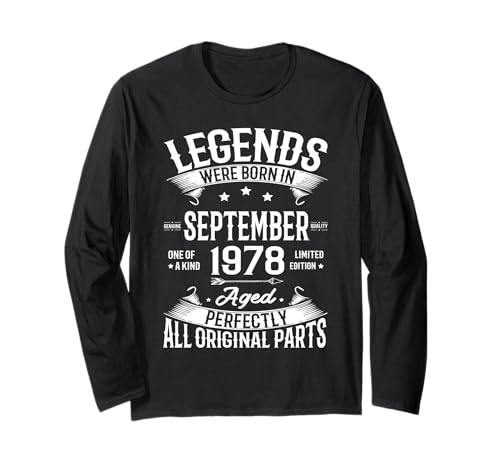 Legends Were Born in September 1978 48th Birthday 48 Yrs Old ����T�V���c