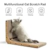 FUKUMARU Cat Scratcher, 26.8 Inch L Shape Cat Scratch Pad Wall Mounted, Cat Scratching Cardboard with Ball Toy for Indoor Cats, Large Size #1