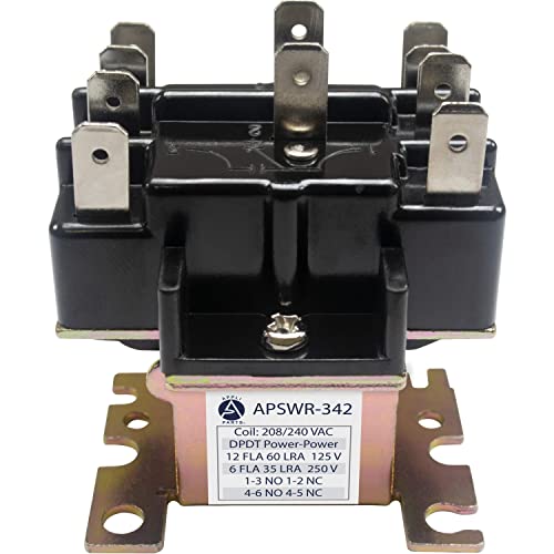 Appli Parts APSWR-342 90-342, 208-240 VAC Coil, General Purpose Switching Relay,DPDT, for HVAC applications and other general electrical installations Replaces APSR-342