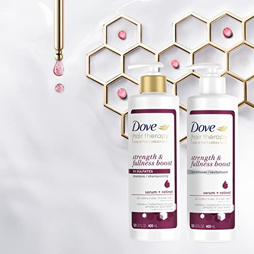 Dove Hair Therapy Shampoo For Thin, Fine Hair Strength And Fullness Boost Sulfate Free Shampoo For 2X Visibly Fuller thumb #7