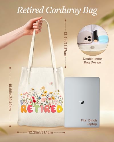 Bolso Tote de Retiro de Pana para Mujer miniatura 4