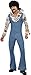Smiffy's Men's Groovy Dancer Costume Jumpsuit with Attached Mock Shirt