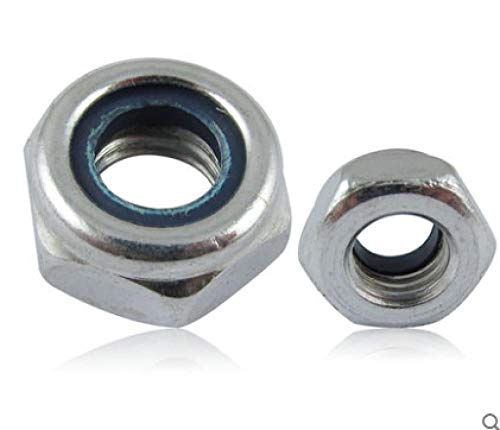 Contre-écrou, écrou, contre-écrou en nylon galvanisé, écrou hexagonal-M18 【5 pièces】