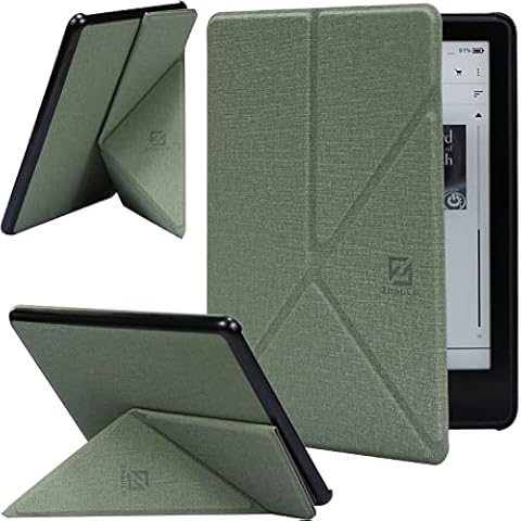 ZhaoCo Case for 6.8" Kindle Paperwhite (11th Generation-2021) and Kindle Paperwhite Signature Edition E-Reader PU Leather Cover, Vertical and Horizontal Viewing - Teal Cover