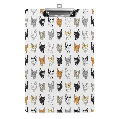 クリップボード A4 縦型 かわいい 可愛い 猫柄 ファイルボード 壁掛け 画板 書きやすい お会計ボード て持ち運びやす 文書整理 文房具 会議パッド 事務用品 メモ 学校 家庭用バインダー