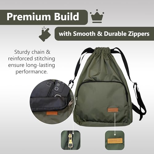 Image of Alienoid 15L Drawstring Bag | Gym Backpack for Men & Women | Draw String Bag for Sports, Football, Cycling, Swimming & More | Lightweight Drawstring Backpack for Travel & Daily Use