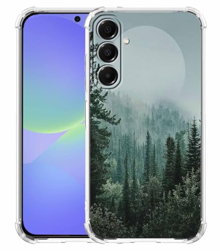 Coque Samsung A36 paysage forestier en TPU souple motif montagne