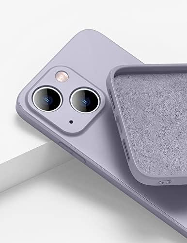 VUTR Case z Płynnego Silikonu na iPhone'a 13 Odporny Na Wstrząsy [Wbudowana Osłona Aparatu] 6.1" Ochronne Etui iPhone 13, Zielononiebieski
