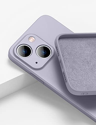 VUTR Funda de Silicona Líquida Protectora de Golpes para iPhone 14 Plus 6.7" [Protector de cámara Integrado] Carcasa de teléfono iPhone 14 Plus de Goma Fina, Lila Cover