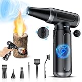 Electric Compressed Air Duster - 33,0000 RPM Rechargeable Cordless Turbo Blower, Portable Air Blower Gun for Cars, PC, Keyboard, Home & Outdoor Dust Cleaning (Replaces Compressed Air Cans)