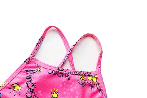 Image of iLover Girls Sparkle One Piece Swimsuits Crossback Swimwear Beach Bathing Suit with Adjustable Strap 4-10 Years