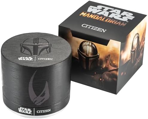 CITIZEN Men's Eco-Drive Mandalorian Chronograph, 44mm Two-Tone Ion-Plated Stainless Steel Case with a Brown Leather Strap & Gray Dial (Style: CA0857-09W) — view 7