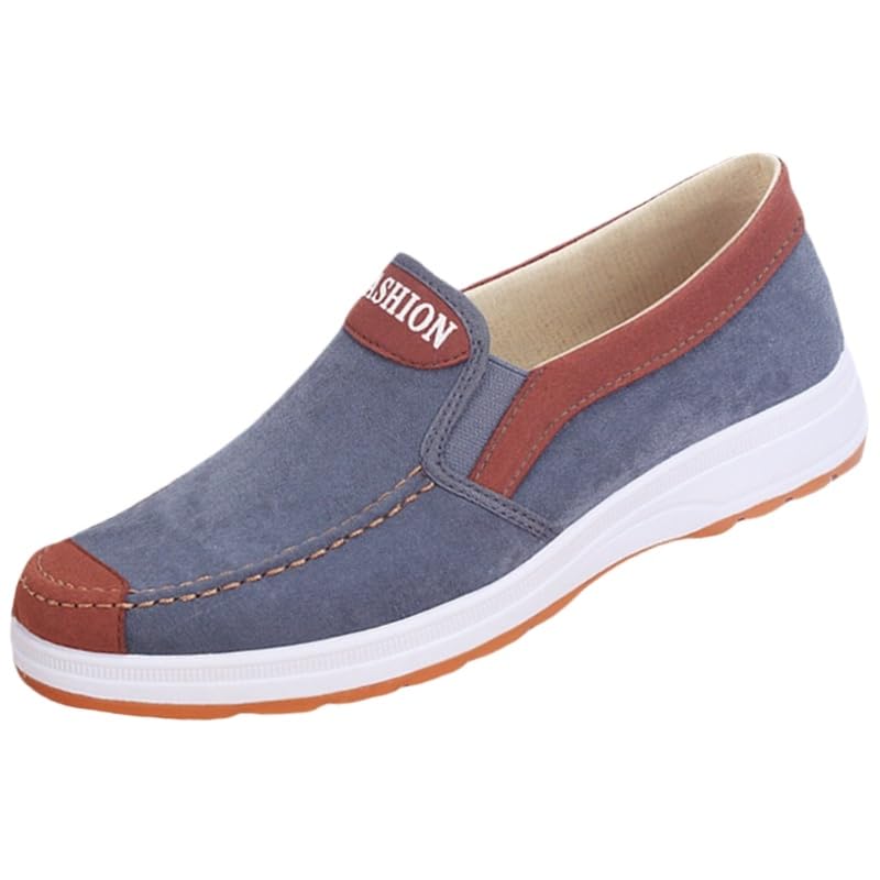 Men's Casual Loafers - Easy Round Toe Shoes, Lightweight Daily Wear Flats with Comfortable