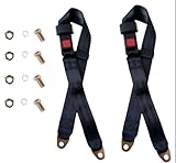 2 Pack Golf Cart Seat Belt Pads Set, 2-Point Universal Adjustable Laps Strap Replacement Kit, Compatible with...