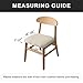 Genina Seat Covers for Dining Room Chair Seat Slipcovers Kitchen Chair Covers (Beige, 2 Pcs)