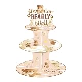 umoni We Can Bearly Wait Cupcake Stand Bear Baby Shower Decorations 3 Tier Bear Theme Cupcake Stand We Can Bearly Wait Baby Shower Decoration Cupcake Holder for Gender Reveal Party Supplies