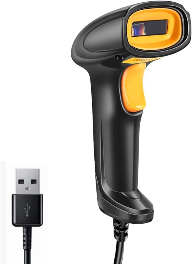 Handheld Wired QR Barcode Scanner 1D 2D Bar Code Reader RS232 Interface for Serial Connection