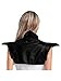 dPois Women Men Shoulder Armor Cosplay Jacket Faux Leather Gothic Armor Shrug Cap Sleeves LARP Black X-Large