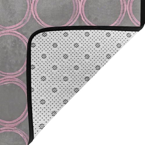 Tapis d'intérieur moderne motif quadrilobe gris de qualité - 5