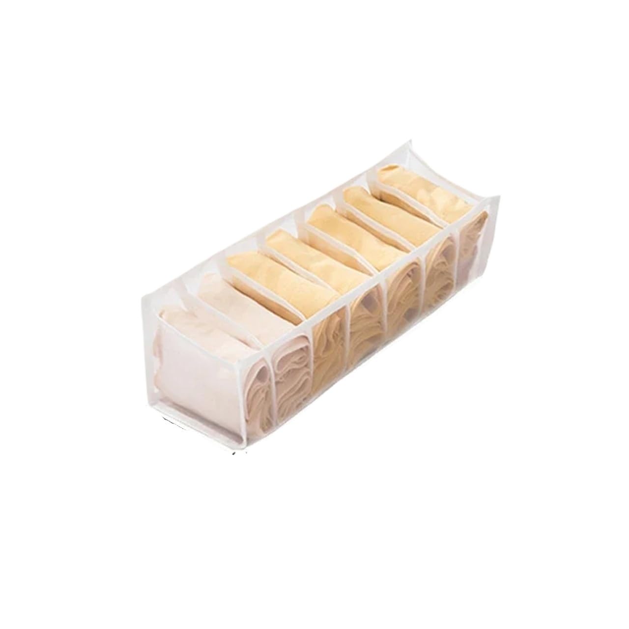 WYQXTY Wardrobe Socks Storage Organiser Underwear Sock Bra Pants Storage Box for Drawer Wardrobe Multiple Grids(7 grids)