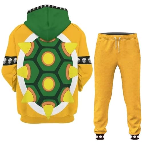 Lmetsky Anime Cosplay Costume Hoodie Anime Hoodie Sweatshirt Anime Hoodie 3D Printed Adult Outfit Men 2Pcs