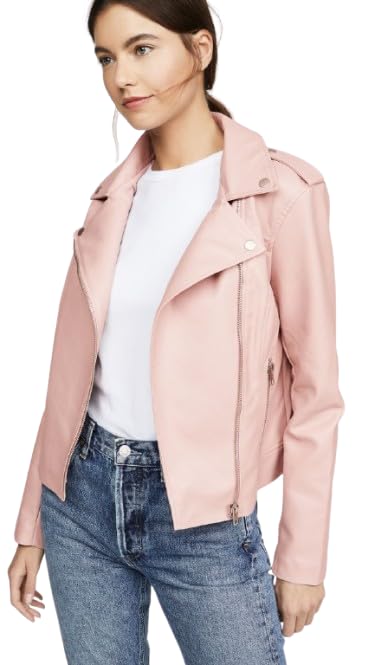 Image of Leather Jacket For Women Biker Black
