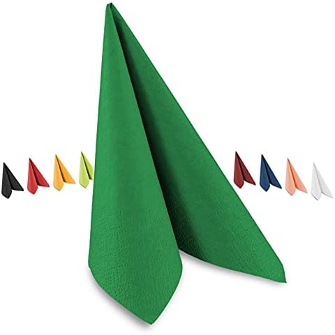 Tafel-Servietten, 3-lagig, 33 x 33 cm, Inhalt 250 St, in unterschiedliche Farben, jeweils abgestimmt auf Einrichtung & Dekoration, für Gastronomie & Zuhause, grün Cover