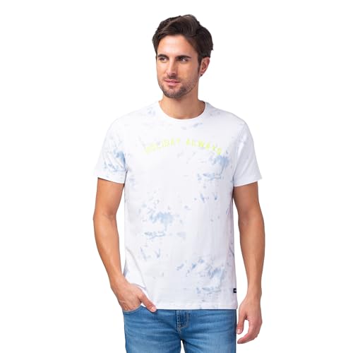 Image of Spykar Men's Slim Fit Round Neck Half Sleeve Printed Casual T-Shirt