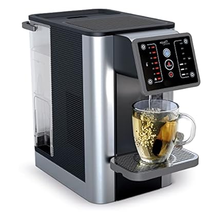 Foto di Aqua Optima Aurora Dispenser di acqua calda con filtro istantaneo, capacità 3 litri, 49 opzioni di volume e temperatura, con 1 filtro acqua Evolve+ 30 giorni, riduce microplastiche, cloro e impurità