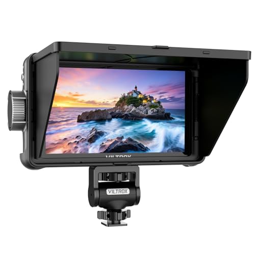VILTROX Camera Field Monitor Touchscreen Camera Monitor, Full HD 1920x1080 Video Monitoring, 3D Lut, RGB Parade with Sunshade Hood and Battery for Sony Canon Nikon (DC-550 PRO)