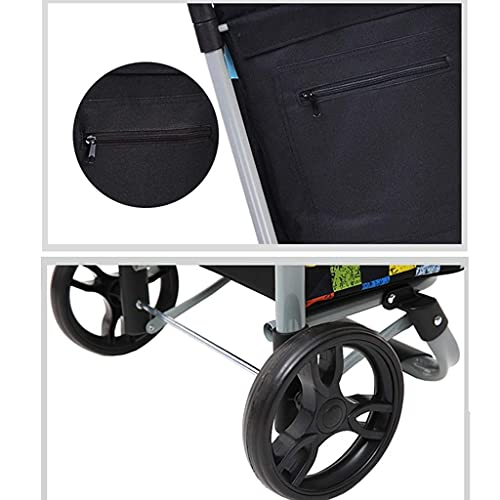 YGCBL Multifunktionaler Einkaufswagen, Einkaufstrolley, zusammenklappbarer Einkaufskorb, Einkaufskorb, Einkaufskorb… – Bild 7