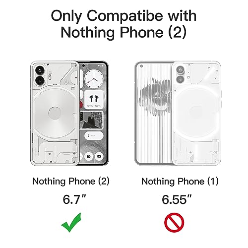 Image of JETech Cover Case for Nothing Phone 2, Non-Yellowing Shockproof Phone Bumper Cover, Anti-Scratch Clear Back (Clear)