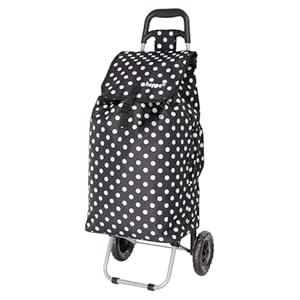 Hoppa Shopping Trolley on Wheels, 57L Foldable Large Capacity 2 Wheel Grocery Granny Cart with Secure Lid & Side Pockets, Shopping Bags for the Elderly, Laundry, 30kg Limit Truck Trolley & Festivals