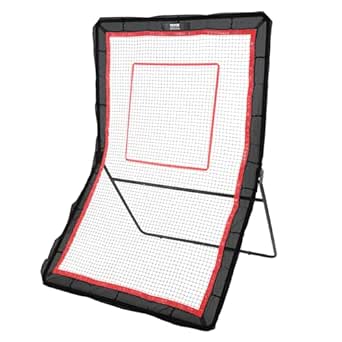HOMCOM Voetbal Rebounder Net, Opvouwbaar, Verstelbaar In 5 Stappen Metaal 78 X 84 X 65 78 Cm Rood~1qpdoelchro00