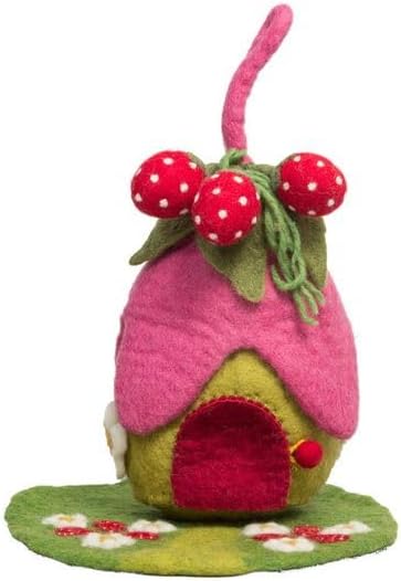 House and carpet in felted wool Strawberry - PAPOOSE TOYS