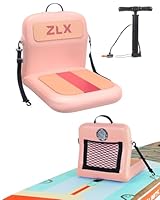 ZLX Sup Sitz 45x54x40cm,Paddle Board Sitz mit Rückenlehne,Tragbarer Kajak Sitz, Universeller Aufblasbarer sitz für stand up paddle,Outdoor Angeln,Kajak Camping,Ruderboot, Belly-Boat