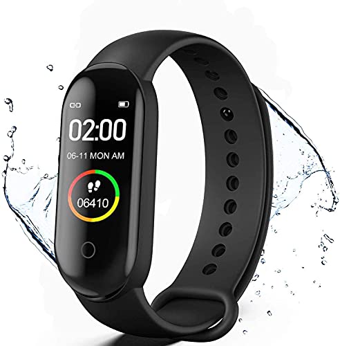 M4 Smart Band Fitness Tracker Watch Sport Bracelet Heart Rate Blood Pressure Smartband Monitor Health Wristband Band Braceletã€Sleep Monitor,Step Counter, Calorie Counter
