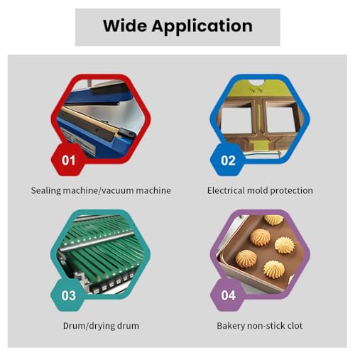 MOUMOUTEN 2 Rollen 55 mm x 10 m braunes Hochtemperatur-PTFE-Band, Isolierstoff, wärmeisolierendes Vinyl, Thermosublimations-Pressband für Vakuumiermaschine