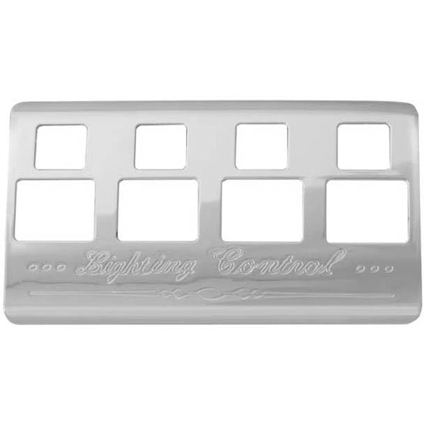 Replacement for Kenworth W900L Year 2000 Chrome Plastic Lighting Control Panel Bezel W/ 4 Switch Openings by Technical Precision