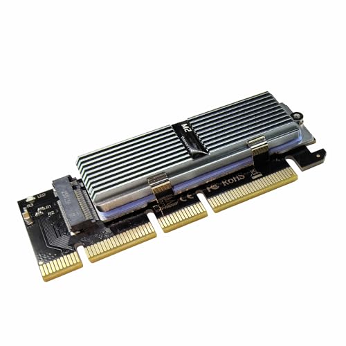Adaptateur M.2 NVMe PCIe X16 WLGQ avec dissipateur thermique SSD carte PC