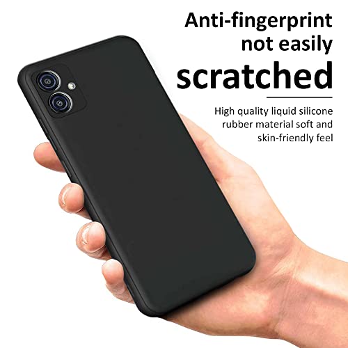 WOW-IMAGINE-Samsung-Galaxy-M04-4G-Slim-Ultra-Soft-Rubberised-Back-Cover-Inner-Velvet-Fabric-Lining-Matte-Silicone-Flexible-Camera-Protection-Back-Case-Black