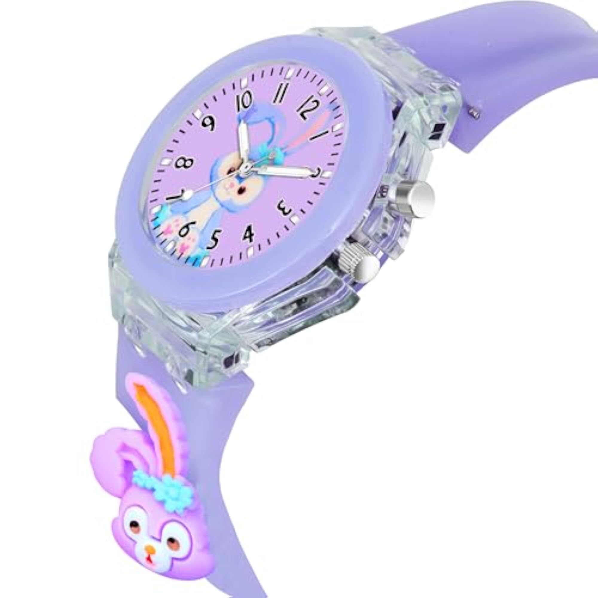 Kids Analogue Multi-Color Light Cute 3D Cartoon Watch