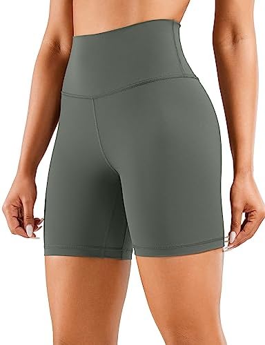 CRZ YOGA Vrouwen Naakte Gevoelende Biker Shorts 3'' met Hoge Taille Yoga Workout Running Spandex Shorts zwart XS