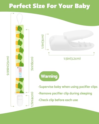 Image of ALVABABY Pacifier Clips 8 Pack Pacifier Binky Paci Holder Leashes for Teethers 8DBP10A