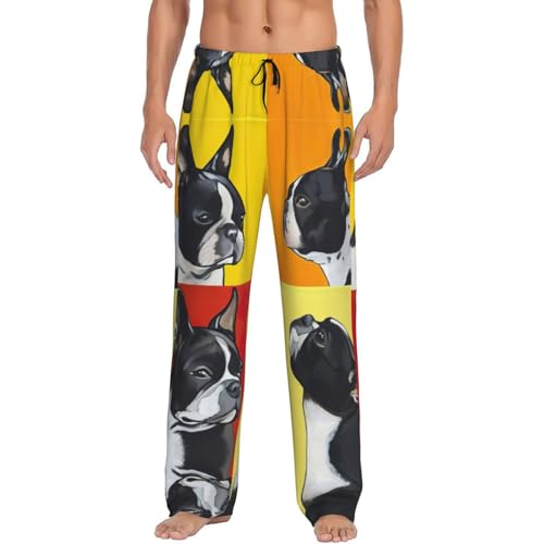 Pantalon de pyjama homme motif carlin, le cadeau idéal et confortable
