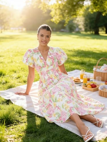 Image of Flessibili Womens Summer Floral Maxi Dress Wedding Guest Party Long Dresses 2026