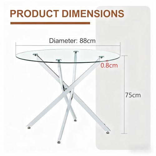 Table Ronde 88 cm : Solution Gain de Place pour Cuisine et Petits Espaces - 3